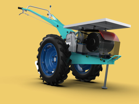 ELECTRIC WALKING HAND TRACTOR AGRICULTURE FARM 3Dモデル