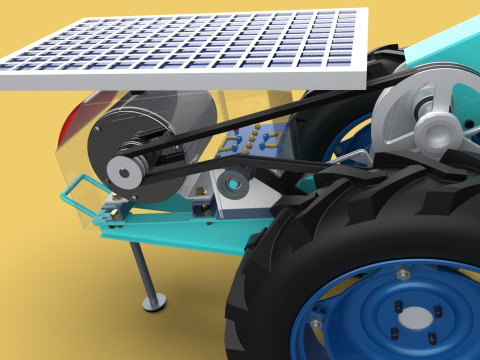 ELECTRIC WALKING HAND TRACTOR AGRICULTURE FARM 3Dモデル
