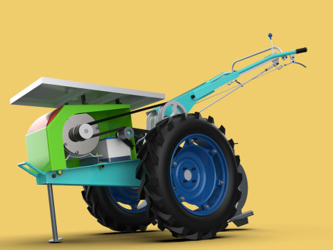 ELECTRIC WALKING HAND TRACTOR AGRICULTURE FARM 3Dモデル