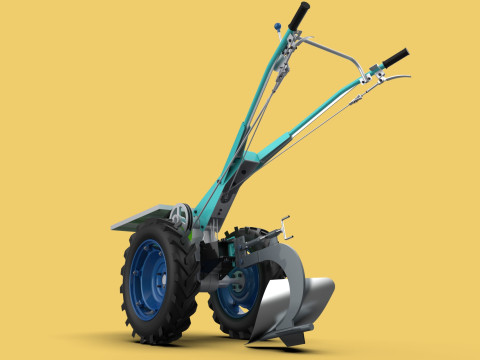 ELECTRIC WALKING HAND TRACTOR AGRICULTURE FARM 3Dモデル