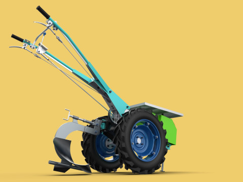 ELECTRIC WALKING HAND TRACTOR AGRICULTURE FARM 3Dモデル