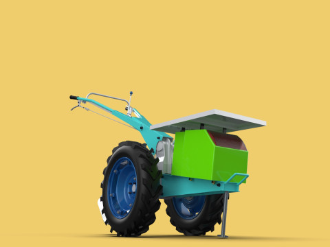 ELECTRIC WALKING HAND TRACTOR AGRICULTURE FARM 3Dモデル