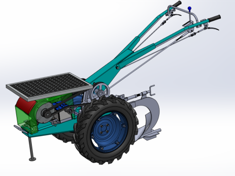 ELECTRIC WALKING HAND TRACTOR AGRICULTURE FARM 3Dモデル