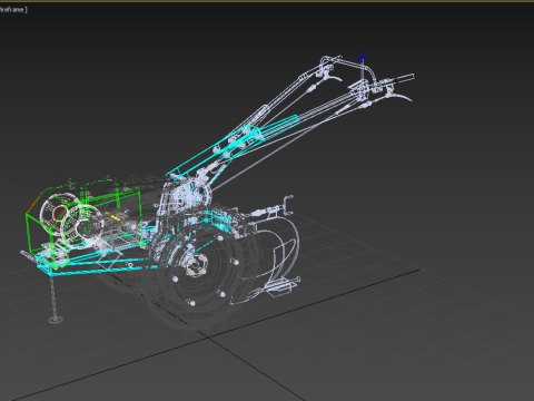 ELECTRIC WALKING HAND TRACTOR AGRICULTURE FARM 3Dモデル