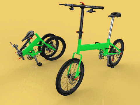 FOLDING BIKE PORTABLE COMPACT FLIP BICYCLE 3D Model