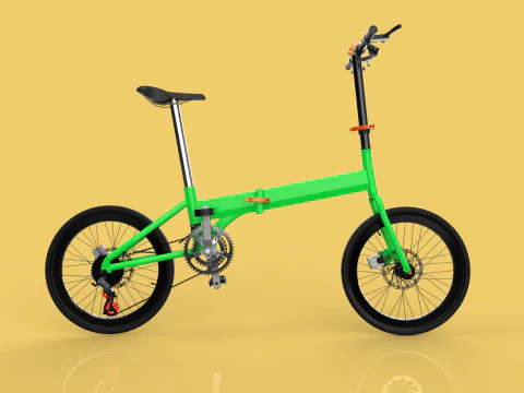 FOLDING BIKE PORTABLE COMPACT FLIP BICYCLE 3D Model