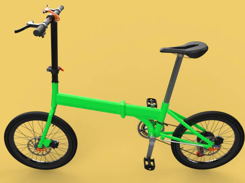 FOLDING BIKE PORTABLE COMPACT FLIP BICYCLE 3D Model