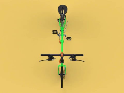 FOLDING BIKE PORTABLE COMPACT FLIP BICYCLE 3D Model