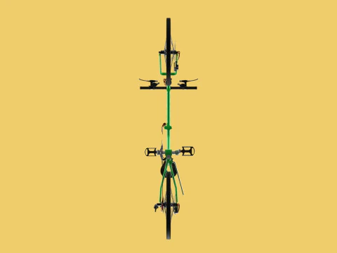 FOLDING BIKE PORTABLE COMPACT FLIP BICYCLE 3D Model