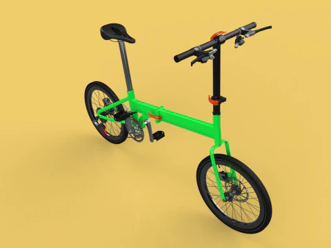 FOLDING BIKE PORTABLE COMPACT FLIP BICYCLE 3D Model