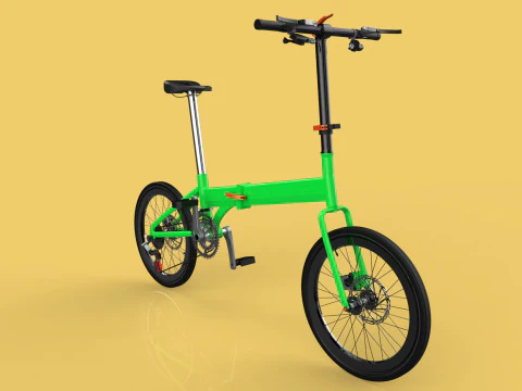 FOLDING BIKE PORTABLE COMPACT FLIP BICYCLE 3D Model