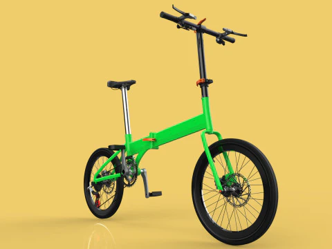FOLDING BIKE PORTABLE COMPACT FLIP BICYCLE 3D Model