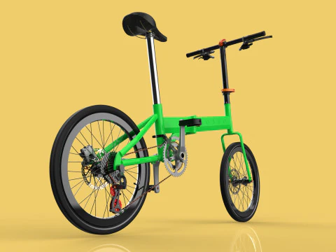 FOLDING BIKE PORTABLE COMPACT FLIP BICYCLE 3D Model
