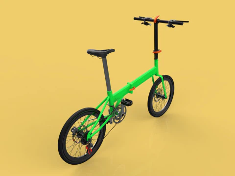 FOLDING BIKE PORTABLE COMPACT FLIP BICYCLE 3D Model
