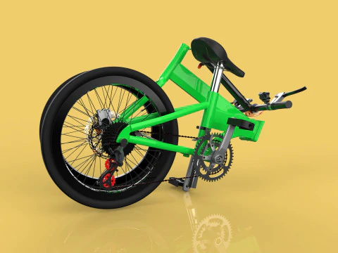 FOLDING BIKE PORTABLE COMPACT FLIP BICYCLE 3D Model