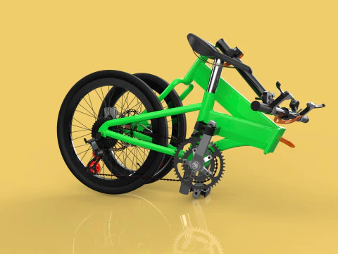 FOLDING BIKE PORTABLE COMPACT FLIP BICYCLE 3D Model