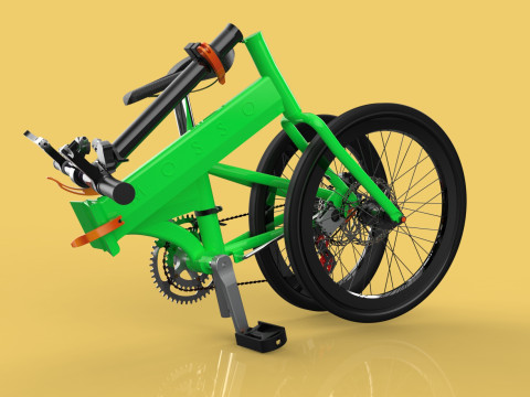 FOLDING BIKE PORTABLE COMPACT FLIP BICYCLE Modelo 3D