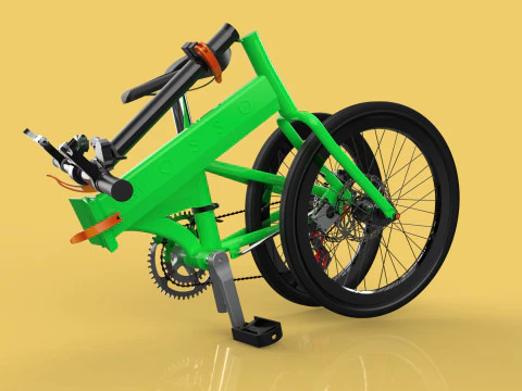 FOLDING BIKE PORTABLE COMPACT FLIP BICYCLE 3D Model