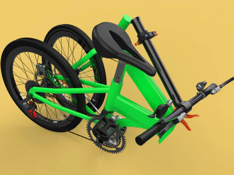 FOLDING BIKE PORTABLE COMPACT FLIP BICYCLE 3D Model