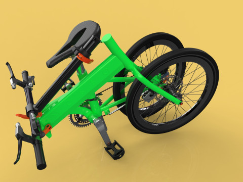 FOLDING BIKE PORTABLE COMPACT FLIP BICYCLE Modelo 3D