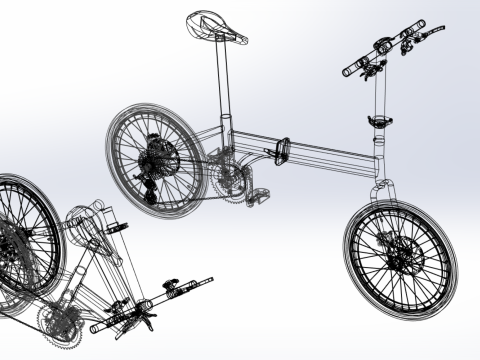 FOLDING BIKE PORTABLE COMPACT FLIP BICYCLE Modelo 3D