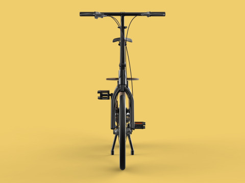 WOODEN RATTAN FOLDING BIKE BICYCLE FOLDABLE TO CHAIR 3D Model