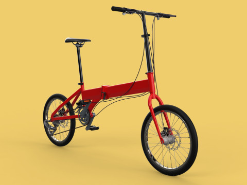 FOLD BICYCLE FOLDING BIKE PORTABLE COMPACT FLIP 3D Model