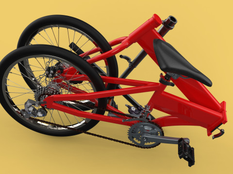FOLD BICYCLE FOLDING BIKE PORTABLE COMPACT FLIP 3D Model