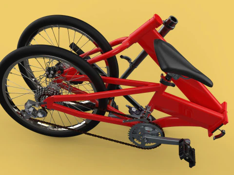 FOLD BICYCLE FOLDING BIKE PORTABLE COMPACT FLIP 3D Model
