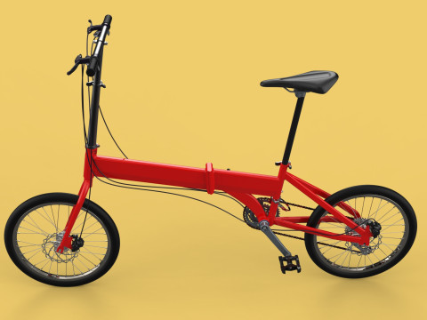 FOLD BICYCLE FOLDING BIKE PORTABLE COMPACT FLIP 3D Model