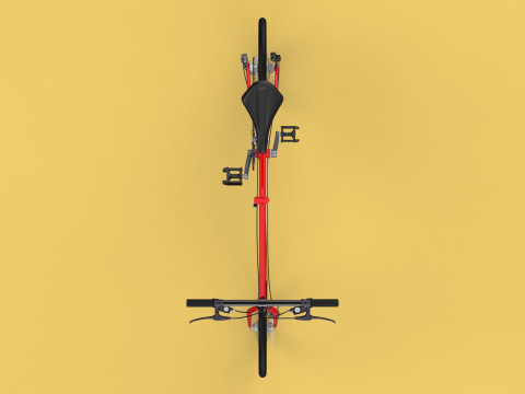 FOLD BICYCLE FOLDING BIKE PORTABLE COMPACT FLIP 3D Model