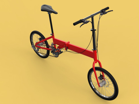 FOLD BICYCLE FOLDING BIKE PORTABLE COMPACT FLIP 3D Model