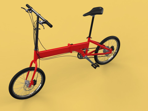 FOLD BICYCLE FOLDING BIKE PORTABLE COMPACT FLIP 3D Model