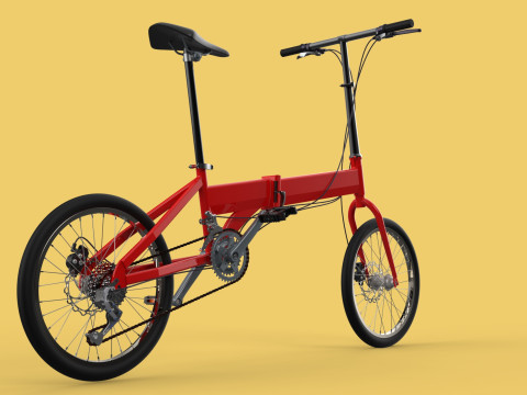 FOLD BICYCLE FOLDING BIKE PORTABLE COMPACT FLIP 3D Model