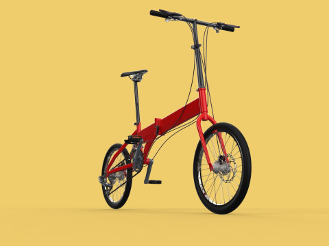 FOLD BICYCLE FOLDING BIKE PORTABLE COMPACT FLIP 3D Model
