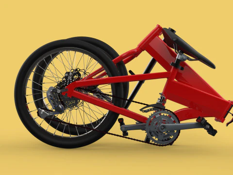 FOLD BICYCLE FOLDING BIKE PORTABLE COMPACT FLIP 3D Model