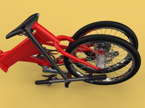 FOLD BICYCLE FOLDING BIKE PORTABLE COMPACT FLIP 3D Model