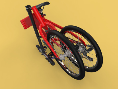 FOLD BICYCLE FOLDING BIKE PORTABLE COMPACT FLIP 3D Model