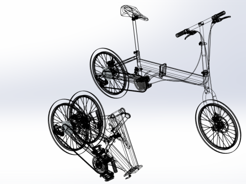 FOLD BICYCLE FOLDING BIKE PORTABLE COMPACT FLIP 3D Model