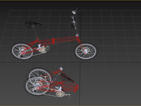 FOLD BICYCLE FOLDING BIKE PORTABLE COMPACT FLIP 3D Model