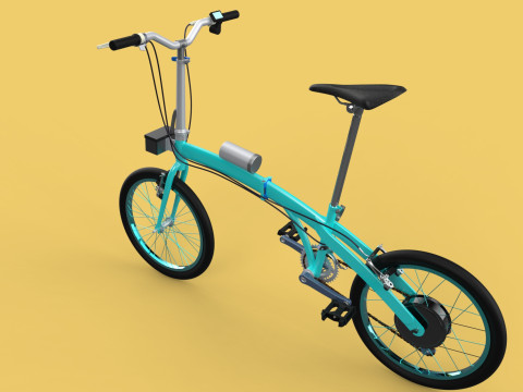 ELECTRIC FOLDING BIKE PORTABLE COMPACT FLIP BICYCLE EV 3Dモデル