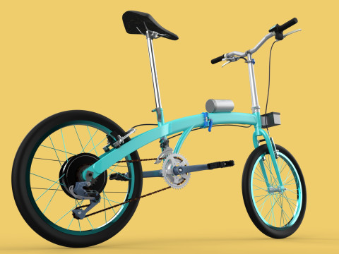 ELECTRIC FOLDING BIKE PORTABLE COMPACT FLIP BICYCLE EV 3Dモデル