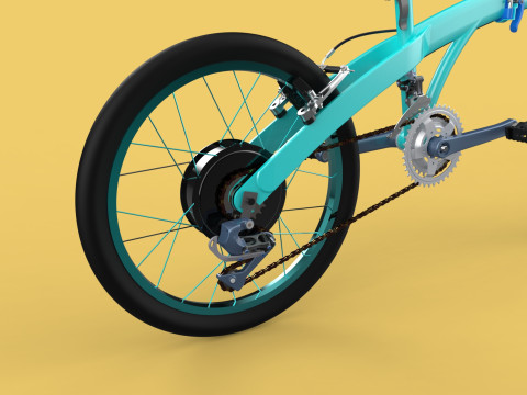 ELECTRIC FOLDING BIKE PORTABLE COMPACT FLIP BICYCLE EV 3Dモデル