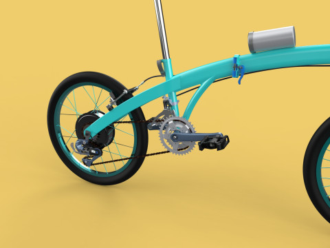 ELECTRIC FOLDING BIKE PORTABLE COMPACT FLIP BICYCLE EV 3Dモデル