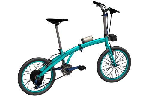 ELECTRIC FOLDING BIKE PORTABLE COMPACT FLIP BICYCLE EV 3Dモデル