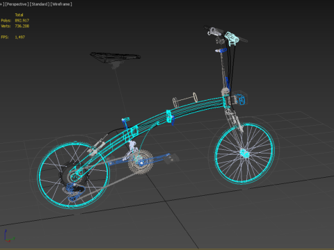 ELECTRIC FOLDING BIKE PORTABLE COMPACT FLIP BICYCLE EV 3Dモデル