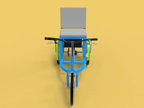 TRICICLO EL&Eacute;TRICO TRIKE BICICLETA DE 3 RODAS PARA DEFICIENTES EV Modelo 3D