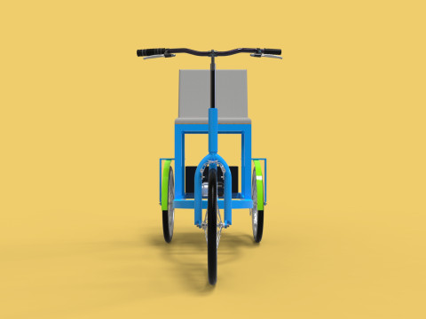 ELECTRIC TRICYCLE TRIKE 3 WHEEL BIKE BICYCLE FOR DISABLED EV 3D-Modell