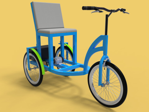 ELECTRIC TRICYCLE TRIKE 3 WHEEL BIKE BICYCLE FOR DISABLED EV 3D Model