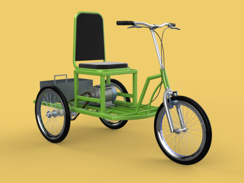ELECTRIC TRIKE TRICYCLE 3 WHEEL BIKE BICYCLE FOR DISABILITY EV 3D Model